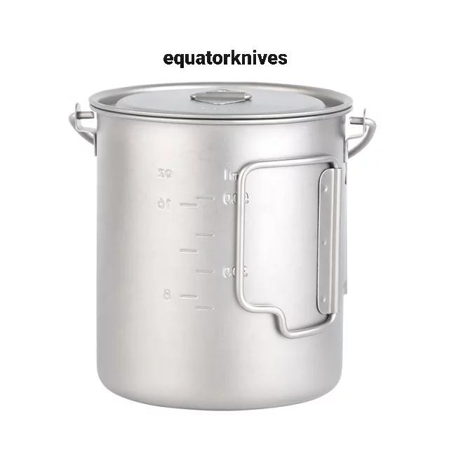 750 ml Titanium Camping Mug Pot with bail EK2201