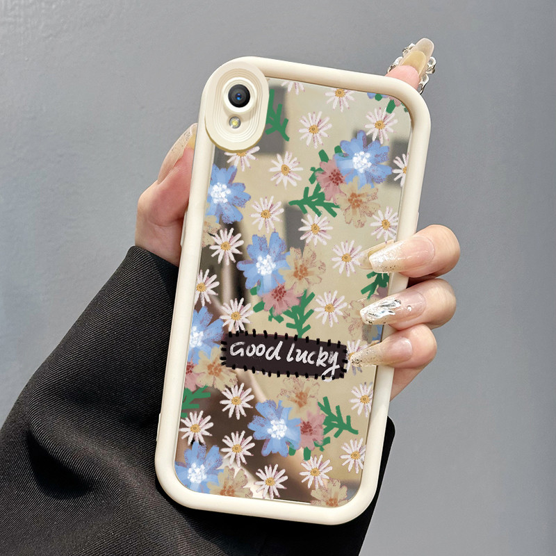 Casing Hp OPPO A37 A37F Case Casing Softcase bunga kecil Kesing cermin baru HP pelindung silikon