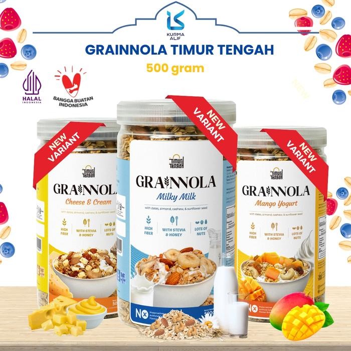 

Granola Timur Tengah 500 Gr Oatmeal Isi Lengkap Almond Mete Dried Fruit