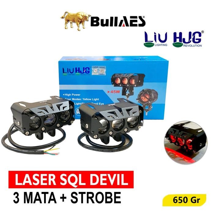 Lampu Tembak Laser Foglamp Sql 3 Mata Superbright Hi Loo 60 Watt