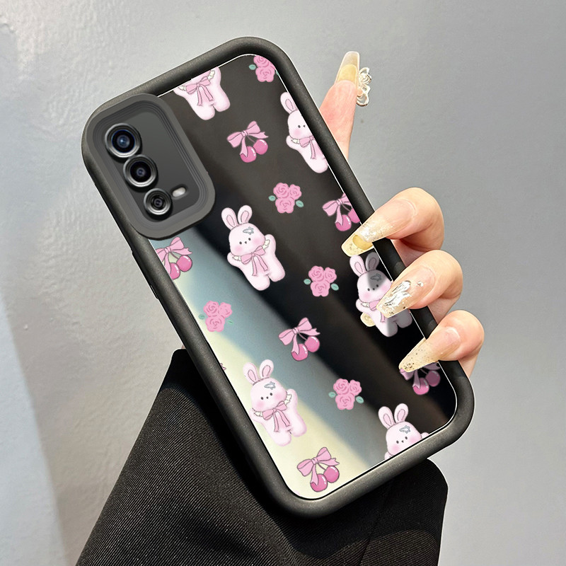 Casing Hp OPPO A55 Case Casing HP beruang layar penuh Softcase pelindung silikon Kesing cermin baru