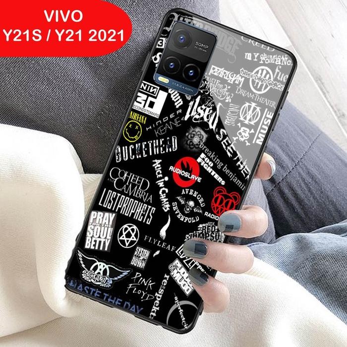 (Expert) Softcase Glass Kaca VIVO Y21 Y21s 2021 - Casing Handphone VIVO Y21