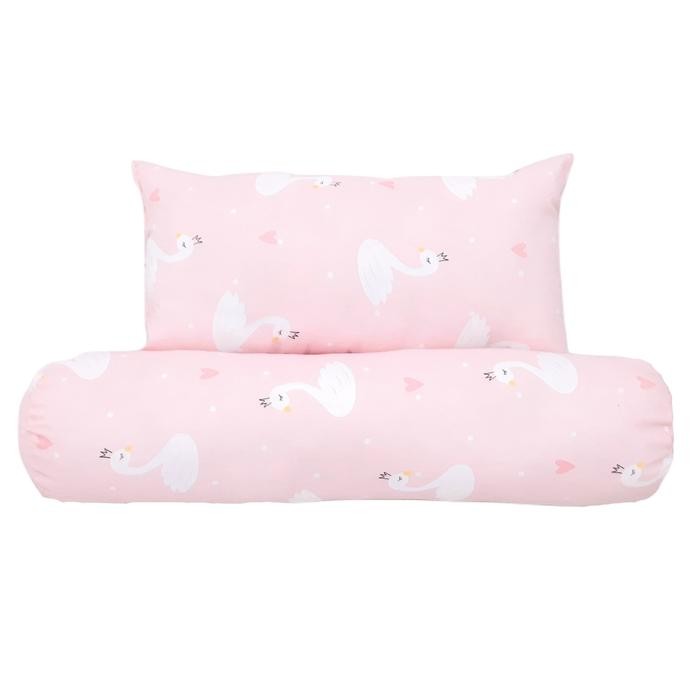 Bantal Guling Anak Perempuan Karakter Motif Swan Princes Pink Peach