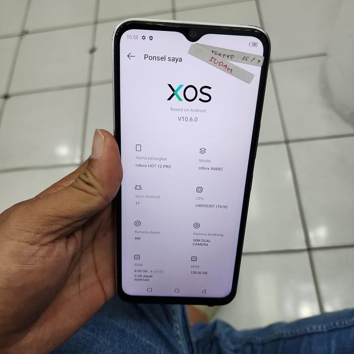 infinix hot 12 Pro 8/128GB batang second ori
