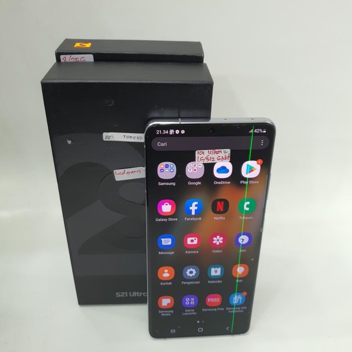 samsung s21 ultra 5G 16/512GB fullset second minus bc dulu