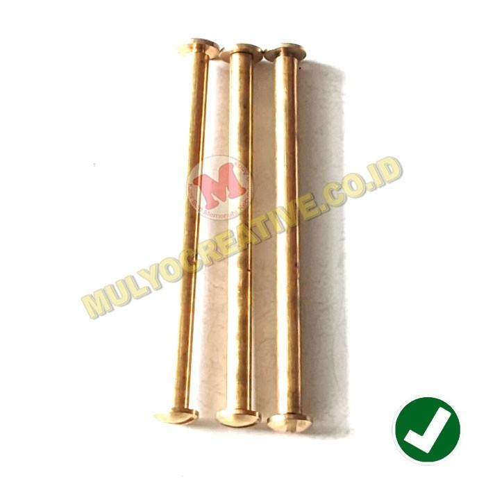 

Paku Baut Warna Gold Ukuran 8 Cm Jilid Buku Baut Kalender 80 mm PREMIUM