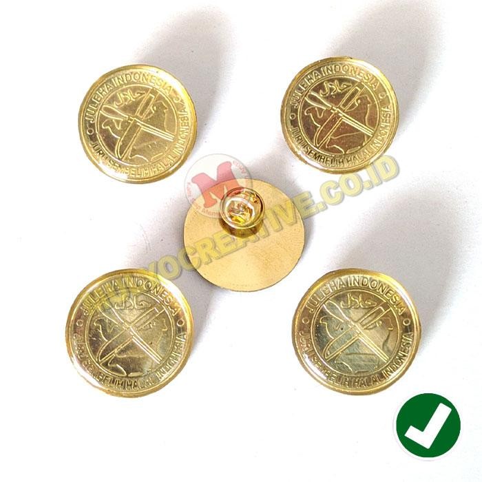 

Lencana Juleha Indonesia Model Bulat Pin Juru Sembelih Halal Indonesia PREMIUM