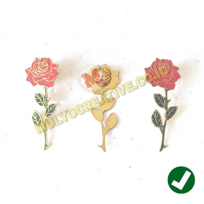 

Pin Enamel Murah Pin Bros Enamel Custom Enamel Bentuk Bunga Mawar PREMIUM