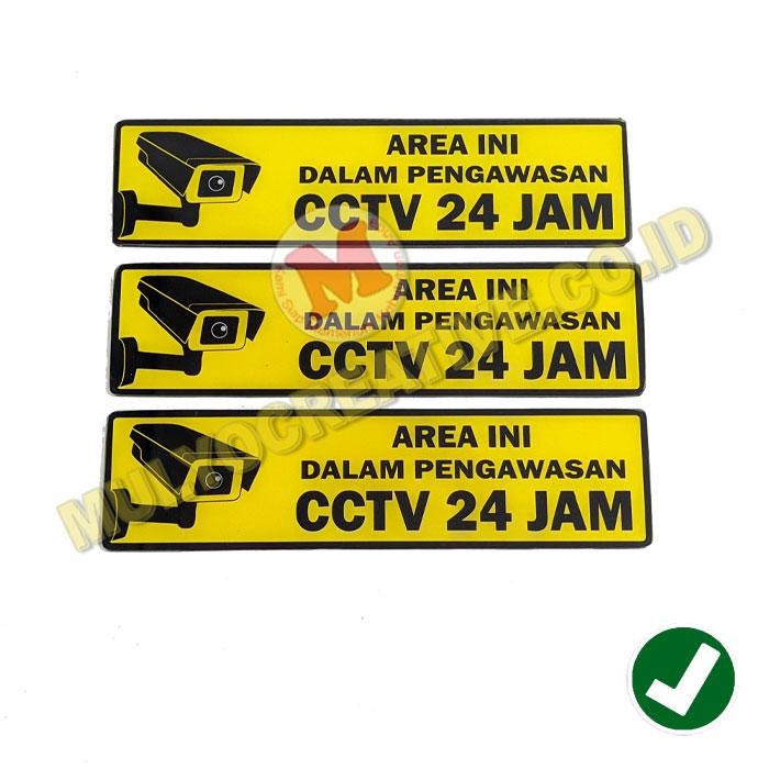 

Papan Akrilik Papan Pemberitahuan Area Terpantau CCTv Murah PREMIUM