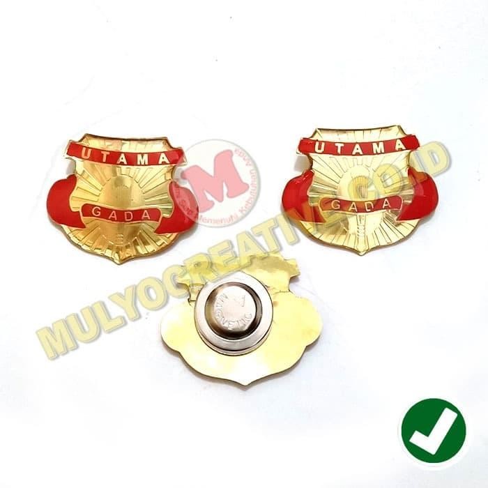 

Pin Gada Utama Satpam Lencana Security Satpam Warna Merah Magnet PREMIUM
