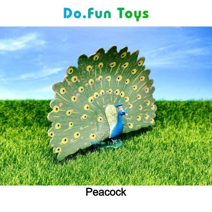New Peacock Animal Figure / Miniatur Mainan Binatang Burung Merak Terbatas