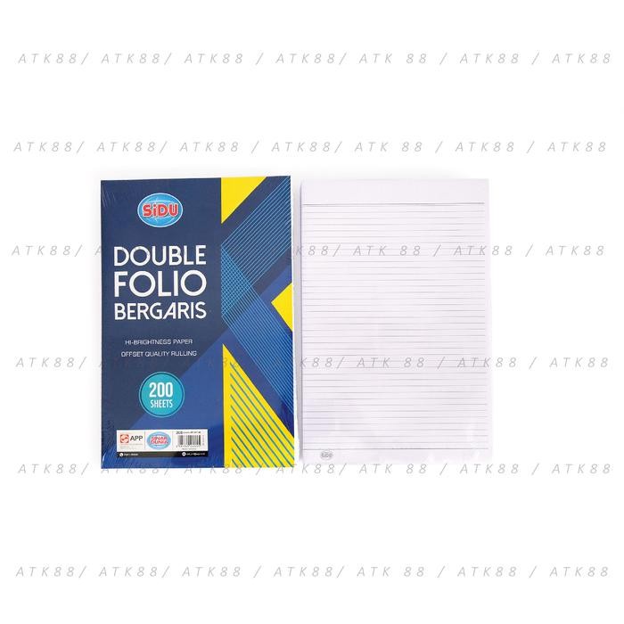 

Kertas/Double Folio Bergaris Sidu 200 Sheets