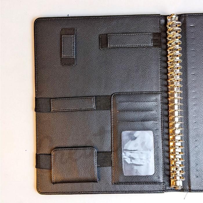 

[Tulis Id] Premium Pocket Leather Binder B5 Binder Kuliah Organizer Include Loose Leaf