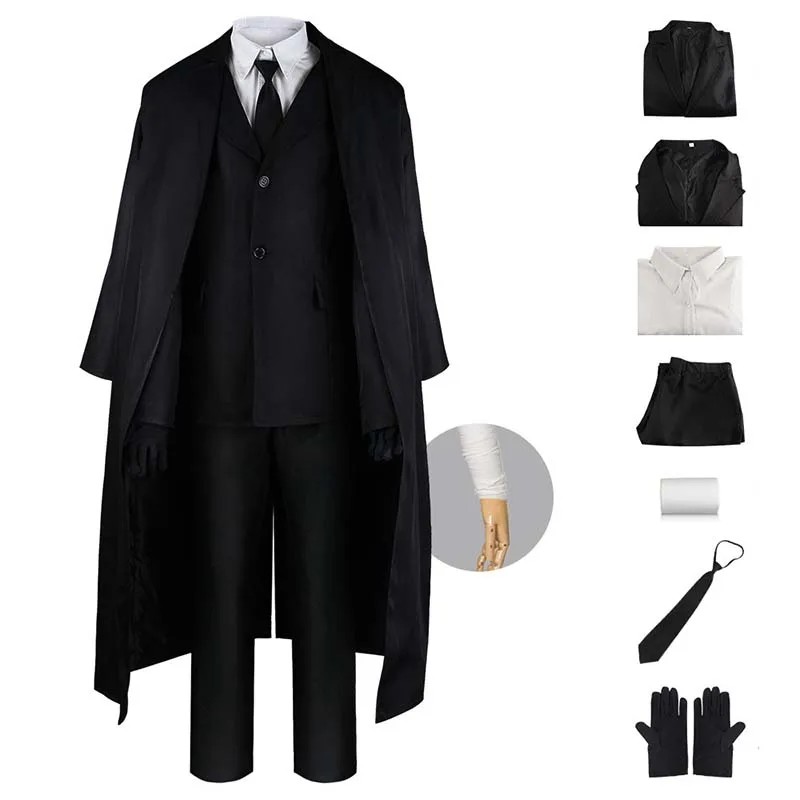 Dazai Osamu Cosplay Costume Uniform Coat Anime Bungo Stray Dogs Cosplay Halloween Costume Party