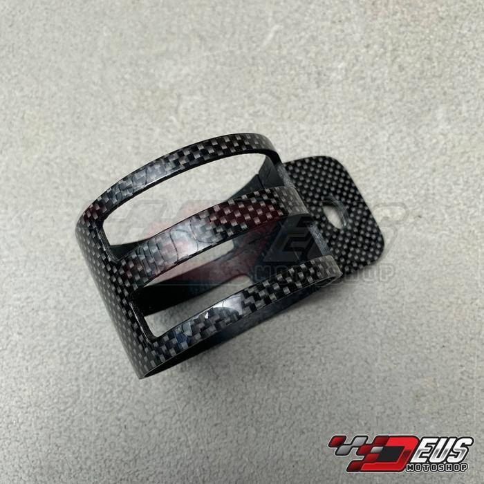 [Expert] Klem Knalpot 2 tak Carbon Fiber / Bracket Dudukan Silencer 2T 2tak