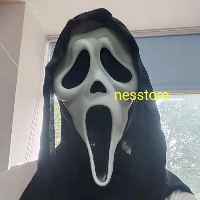 [Expert] Topeng Scream skull tengkorak hantu haloween cosplay kostum