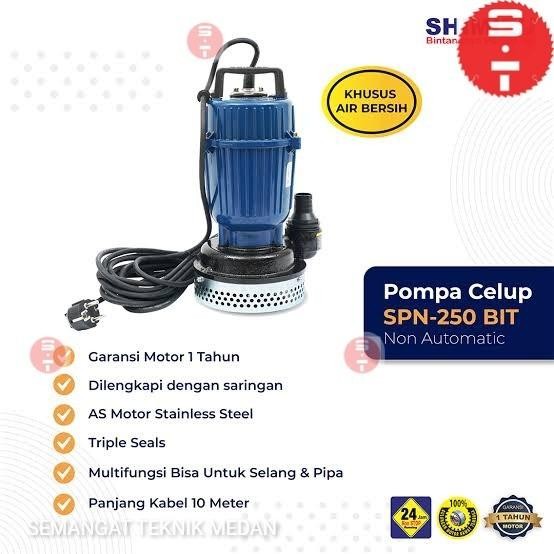 Spn250 Pompa Celup Rendam Air Bersih Non Auto Shimizu Spn 250 Bit