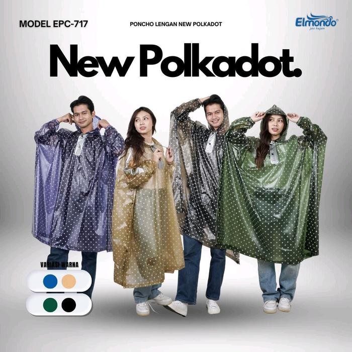 Jas Hujan Elmondo New Polkadot 717 / Jas Hujan Elmondo Ponco Lengan Polkadot