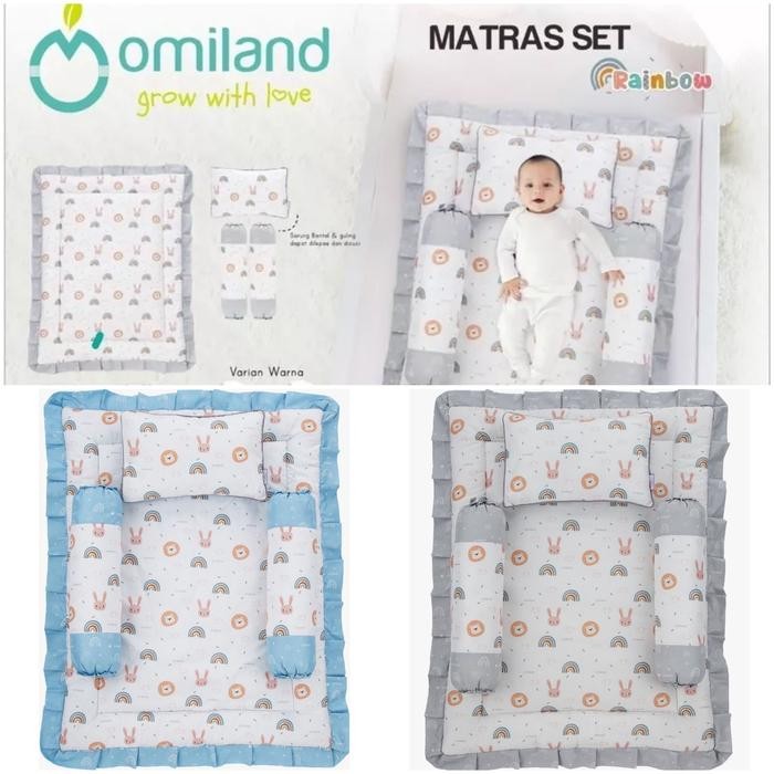 Omiland Matras Kasur Bayi Set Bantal Guling