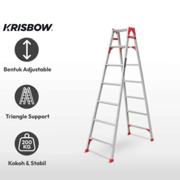 

Terlaris Krisbow Tangga Lipat Multifungsi 4M / Tangga Lipat Aluminium Multi 7 Step