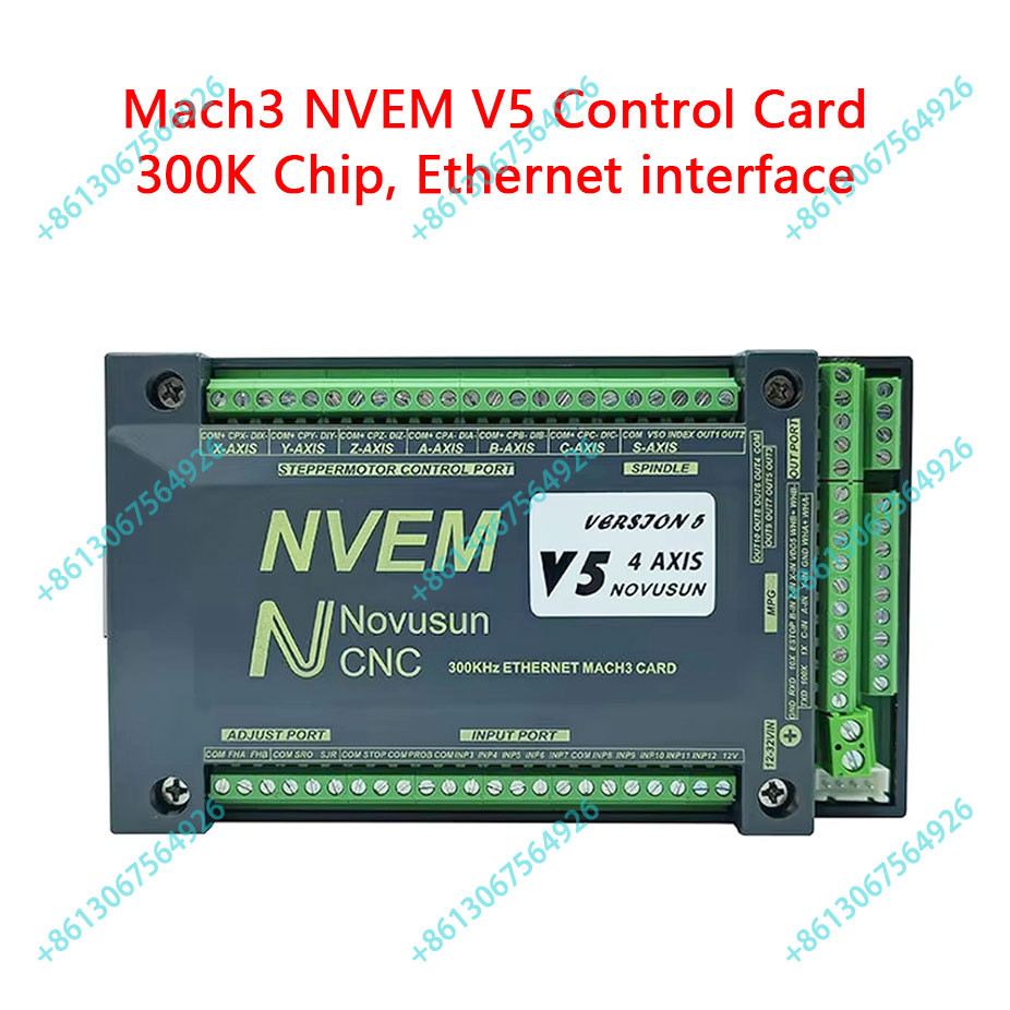 NVEMV5 Mach3 Control Card Ethernet 300k Pulse Signal 3 Axis 4 Axis 6 Axis 5 Axis Cnc Controller +