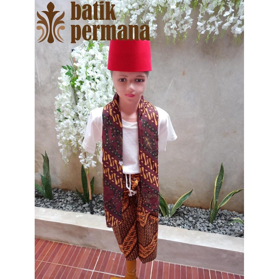 SET BAJU ADAT SADARIAH ANAK, BETAWI BATIK ANAK-ANAK DAN DEWASA