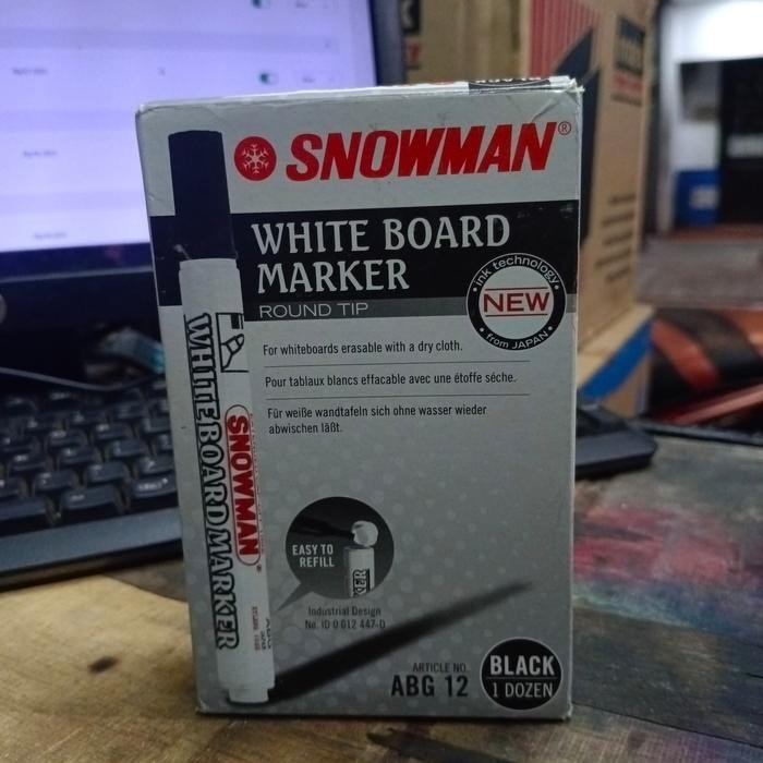 

Spidol snowman whiteboard / white board marker papan tulis ABG-12