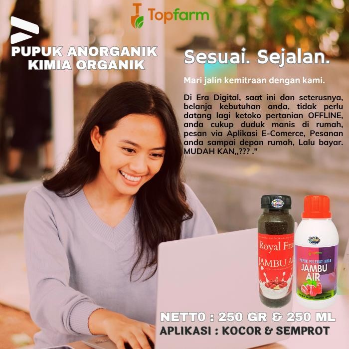Pupuk Khusus Buah Jambu Air / Paket Pupuk Jambu Air Berbuah Lebat / Pupuk Cair Serbuk Hijau Daun