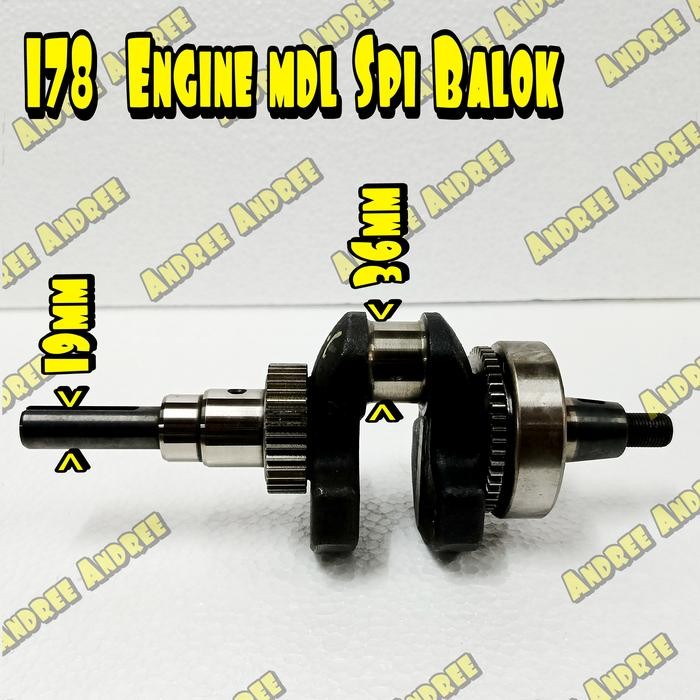 $$$$] Crankshaft - Kuras Kruk As Engine Diesel Solar 178 178F 178FA model Spi Balok - As 19 mm Kipor