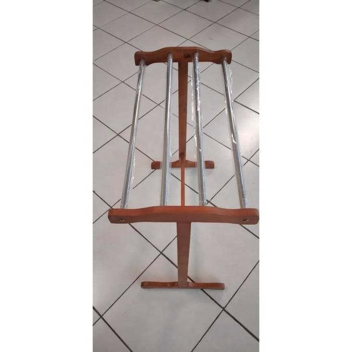jemuran handuk kayu solid