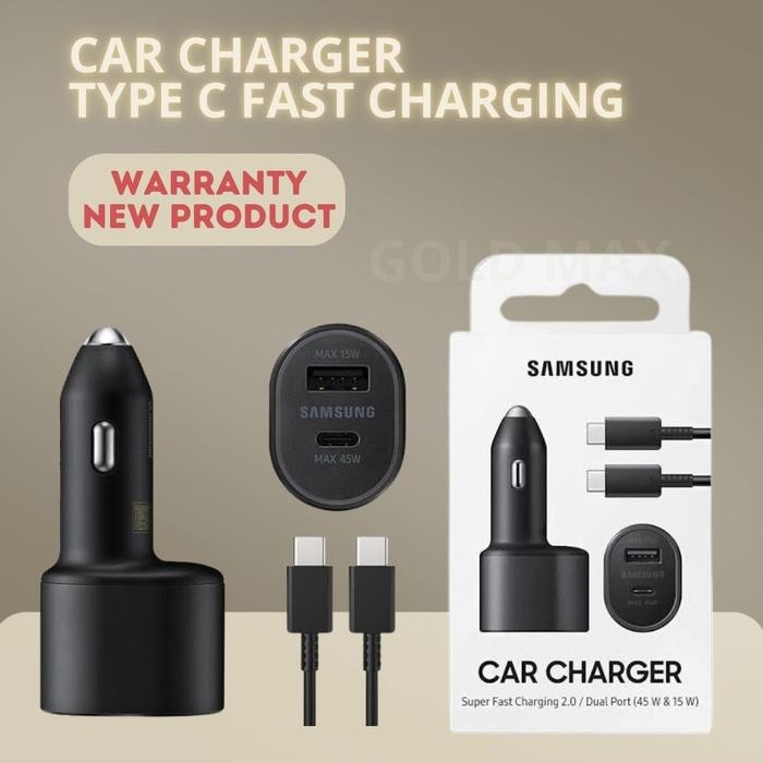 Samsung Car Charger Dual Port Usb To Type C 45W + 15W