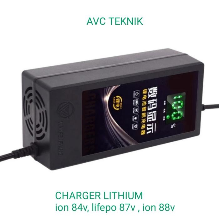 charger baterai lithium 72volt 5amper sepeda motor listrik