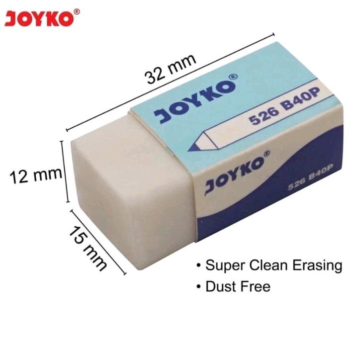 

(40Pcs/1Kotak) Penghapus Pensil Joyko Eraser Hitam Putih/ Alat Tulis Sekolah/ Perlengkapan Sekolah