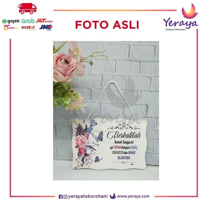 Hiasan Dinding Berkatilah Kupu-Kupu - Pajangan Dinding Kristen