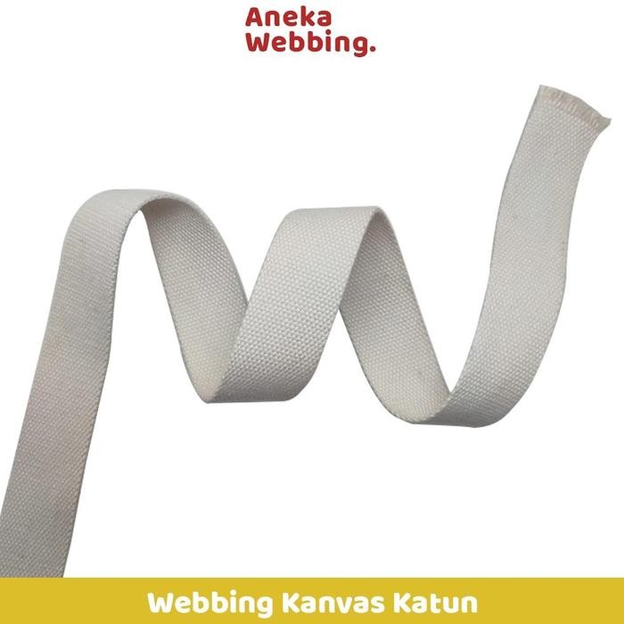 (ADA) 1 Rol Webbing Kanvas Katun 3.8 cm / 50 yard ketebalan 1.7 mm