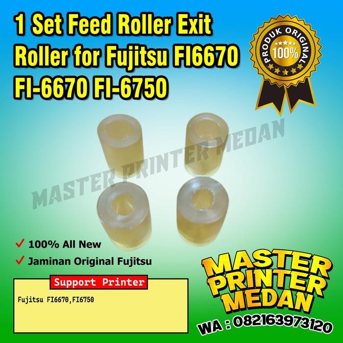 populer] 1set Feed Roller Exit Roller for Fujitsu fi6670 fi-6670 fi-6750