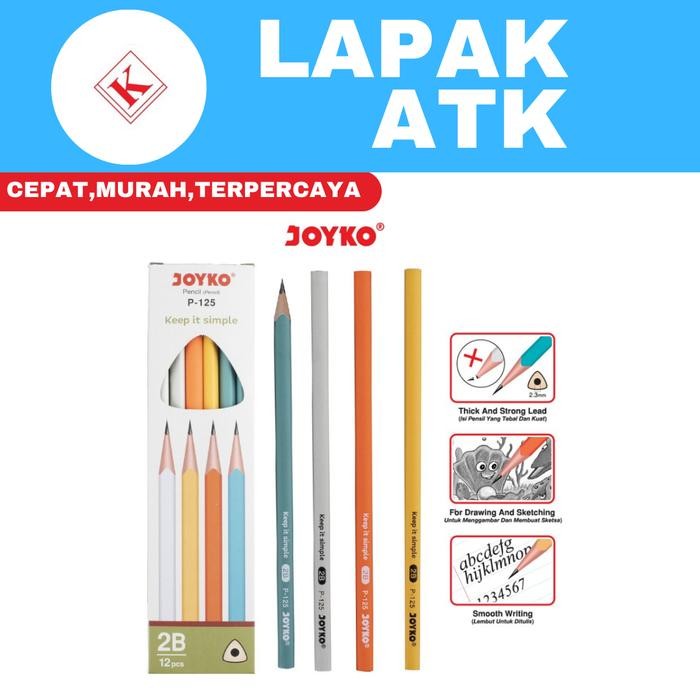 

FLASH SALE JOYKO PENSIL 2B JOYKO P-125 (1 LUSIN)