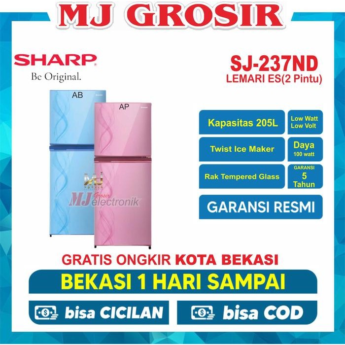 ald KULKAS SHARP SJ 237 ND LEMARI ES 2 PINTU SJ237ND SJ 237ND