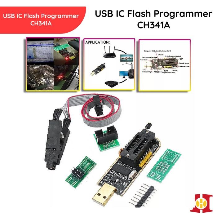 Ch341A Usb Ic Flash Programmer Module Writer Downloader Ic Eprom Modul Program Flasher Bios Eeprom