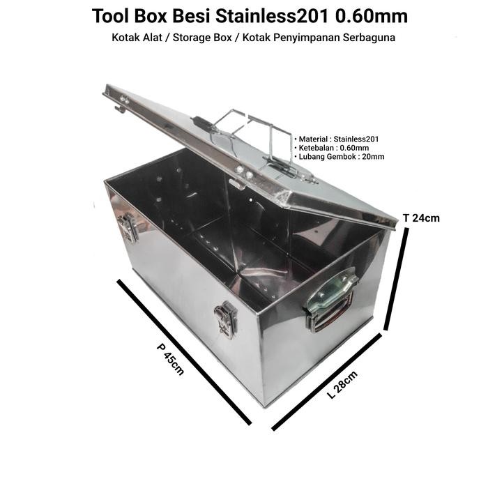 Tool Box Besar / Storage Box Besi / Kotak Penyimpanan Multifungsi