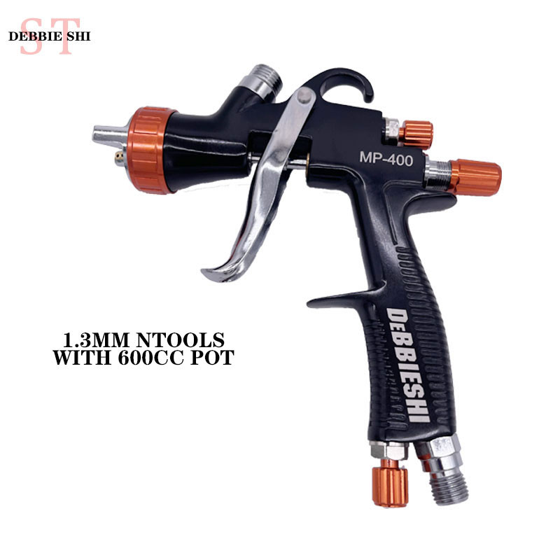 MP-400 Paint Gun High Atomization Spray Gun 600CC Tank 1.3/1.4/1.7MM Nozzle Painting Gun Water Based