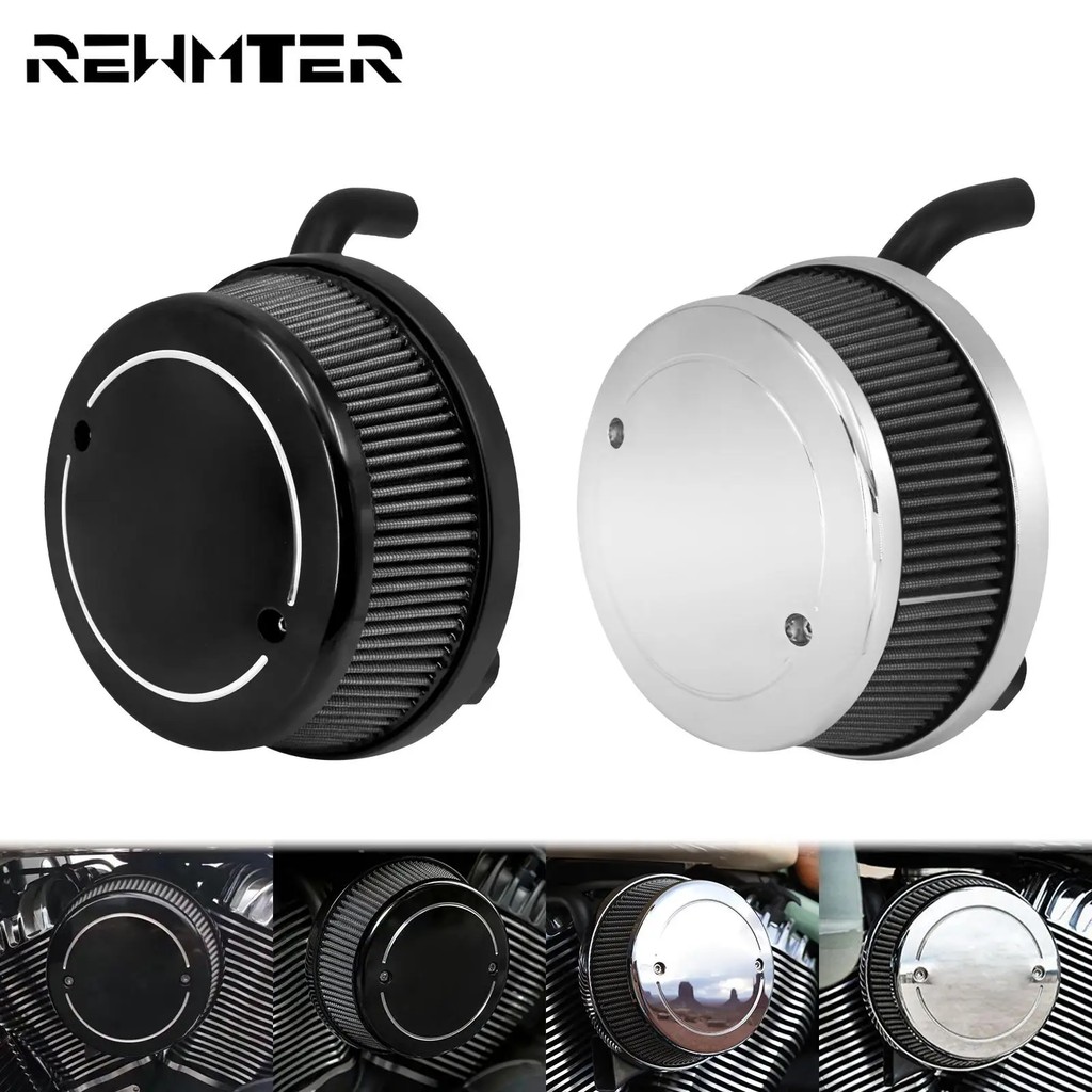 Motorcycle Air Filters Black/Chrome Air Cleaner Intake High Flow Filter For Indian Chief Chieftain