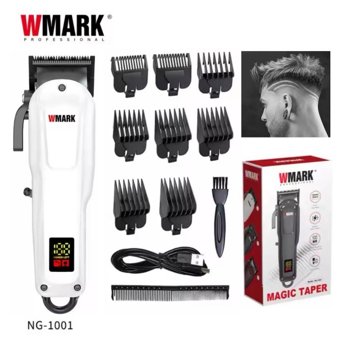 WMARK Alat Cukur Rambut Hair Clipper Professional 6600 RPM NEW 2024 Charging USB Tipe C Mesin