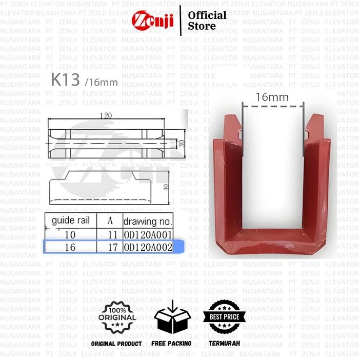 INSERT GUIDE SHOE ELEVATOR / ELEVATOR SPAREPARTS