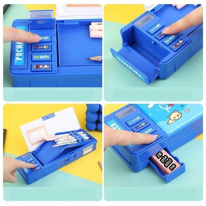 

FLASH SALE READY STOCKGAYA BARU KOTAK PENSIL MULTIFUNGSI KUNCI KODE PEREMPUAN PENSIL SANRIO DUA SISI