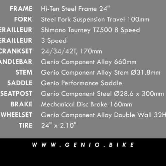 Sepeda MTB 24 inch GENIO M341 M 341 Sepeda gunung