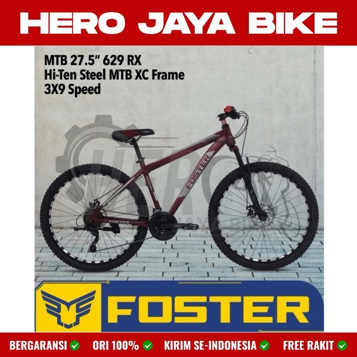 Sepeda Gunung MTB FOSTER 629 RX Ukuran 27,5Inch 3x9 Speed Sepeda Gunung Foster New