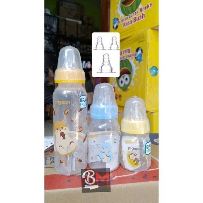 JTTOP" PIGEON BOTTLE STANDARD BOTOL SUSU BAYI DOT ULIR ANTI SEDAK 50ML / 120 ML / 240 ML [RANDOM