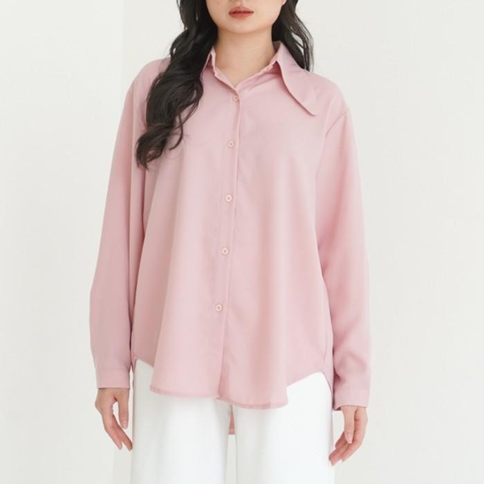 (Allthebest) Ae Ri Shirt - Korea Premium by Lilac Blouse Wanita Korea