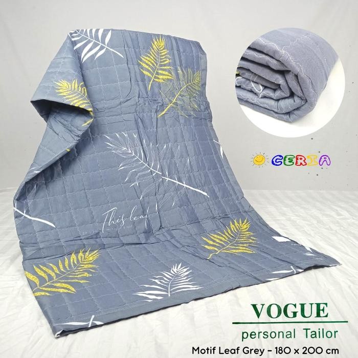 Selimut Katun Vogue Motif Hello Summer 180x200 cm - Grey